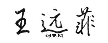 駱恆光王遠菲行書個性簽名怎么寫