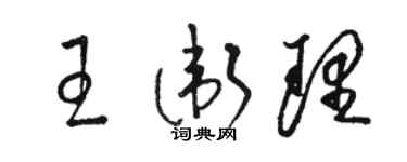 駱恆光王衛理草書個性簽名怎么寫