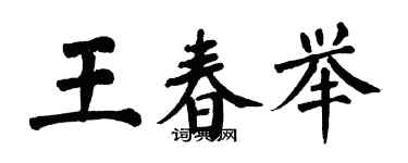 翁闓運王春舉楷書個性簽名怎么寫