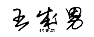 朱錫榮王成男草書個性簽名怎么寫