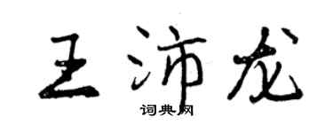 曾慶福王沛龍行書個性簽名怎么寫