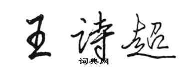 駱恆光王詩超行書個性簽名怎么寫