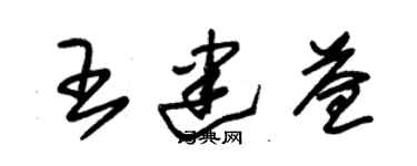 朱錫榮王建益草書個性簽名怎么寫