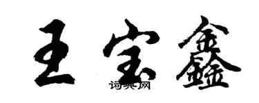 胡問遂王寶鑫行書個性簽名怎么寫