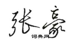 駱恆光張豪行書個性簽名怎么寫