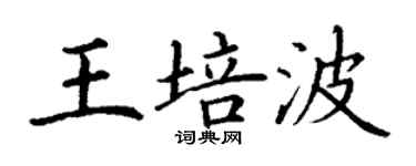 丁謙王培波楷書個性簽名怎么寫
