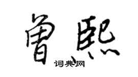 王正良曾熙行書個性簽名怎么寫