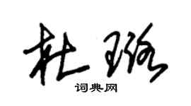 朱錫榮杜璐草書個性簽名怎么寫