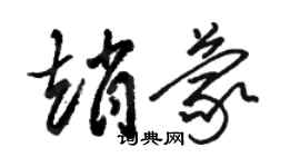 駱恆光趙蒙草書個性簽名怎么寫