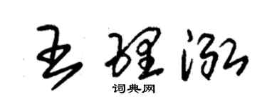 朱錫榮王理泓草書個性簽名怎么寫