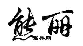 胡問遂熊麗行書個性簽名怎么寫