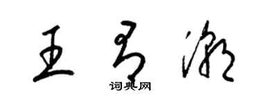 梁錦英王有潮草書個性簽名怎么寫