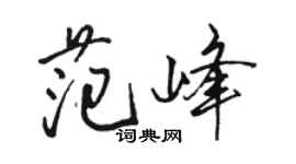 駱恆光范峰行書個性簽名怎么寫
