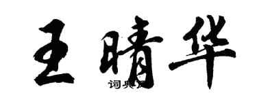 胡問遂王晴華行書個性簽名怎么寫