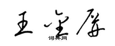 梁錦英王金屏草書個性簽名怎么寫
