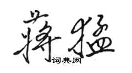 駱恆光蔣猛行書個性簽名怎么寫