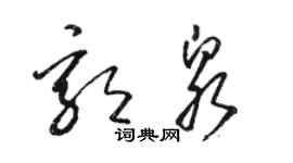 駱恆光郭泉草書個性簽名怎么寫