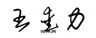 朱錫榮王愛力草書個性簽名怎么寫