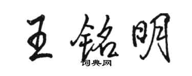 駱恆光王銘明行書個性簽名怎么寫