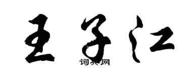 胡問遂王子江行書個性簽名怎么寫