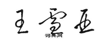 駱恆光王雪亞草書個性簽名怎么寫