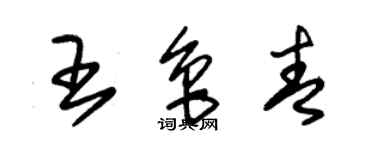 朱錫榮王魯青草書個性簽名怎么寫