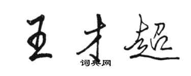 駱恆光王才超行書個性簽名怎么寫