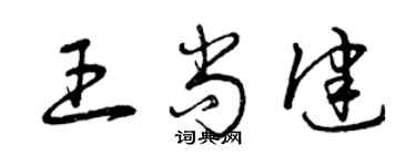 曾慶福王尚健草書個性簽名怎么寫