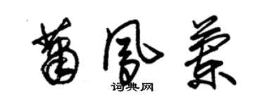 朱錫榮蕭鳳蘭草書個性簽名怎么寫