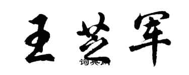 胡問遂王芝軍行書個性簽名怎么寫