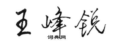 駱恆光王峰銳行書個性簽名怎么寫