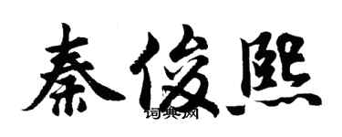 胡問遂秦俊熙行書個性簽名怎么寫