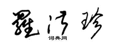 朱錫榮羅淑珍草書個性簽名怎么寫