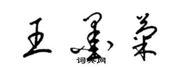 梁錦英王墨菊草書個性簽名怎么寫