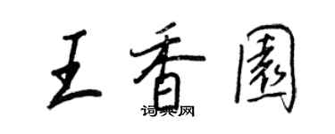 王正良王香園行書個性簽名怎么寫