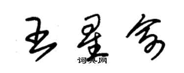 朱錫榮王星俞草書個性簽名怎么寫