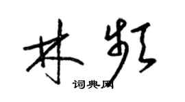 梁錦英林頻草書個性簽名怎么寫