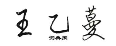 駱恆光王乙蔓行書個性簽名怎么寫