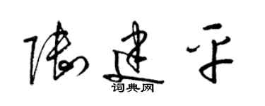 梁錦英陸建平草書個性簽名怎么寫