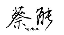 王正良蔡能行書個性簽名怎么寫