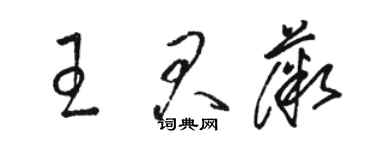 駱恆光王君薇草書個性簽名怎么寫