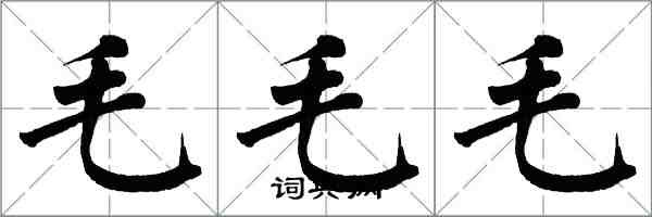 翁闓運毛毛毛楷書怎么寫