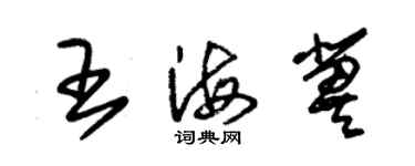 朱錫榮王海冀草書個性簽名怎么寫