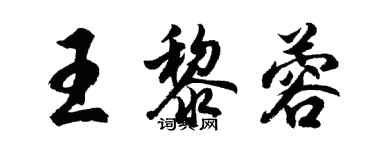 胡問遂王黎蓉行書個性簽名怎么寫