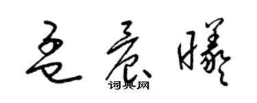 梁錦英孟晨曦草書個性簽名怎么寫