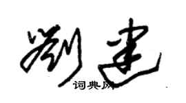 朱錫榮劉建草書個性簽名怎么寫
