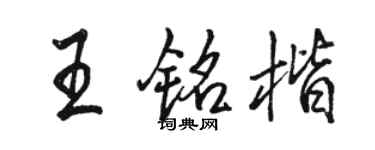 駱恆光王銘楷行書個性簽名怎么寫