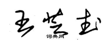 朱錫榮王芝武草書個性簽名怎么寫