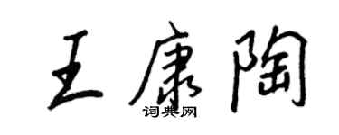 王正良王康陶行書個性簽名怎么寫