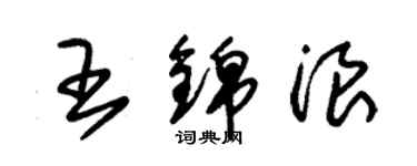 朱錫榮王錦浪草書個性簽名怎么寫